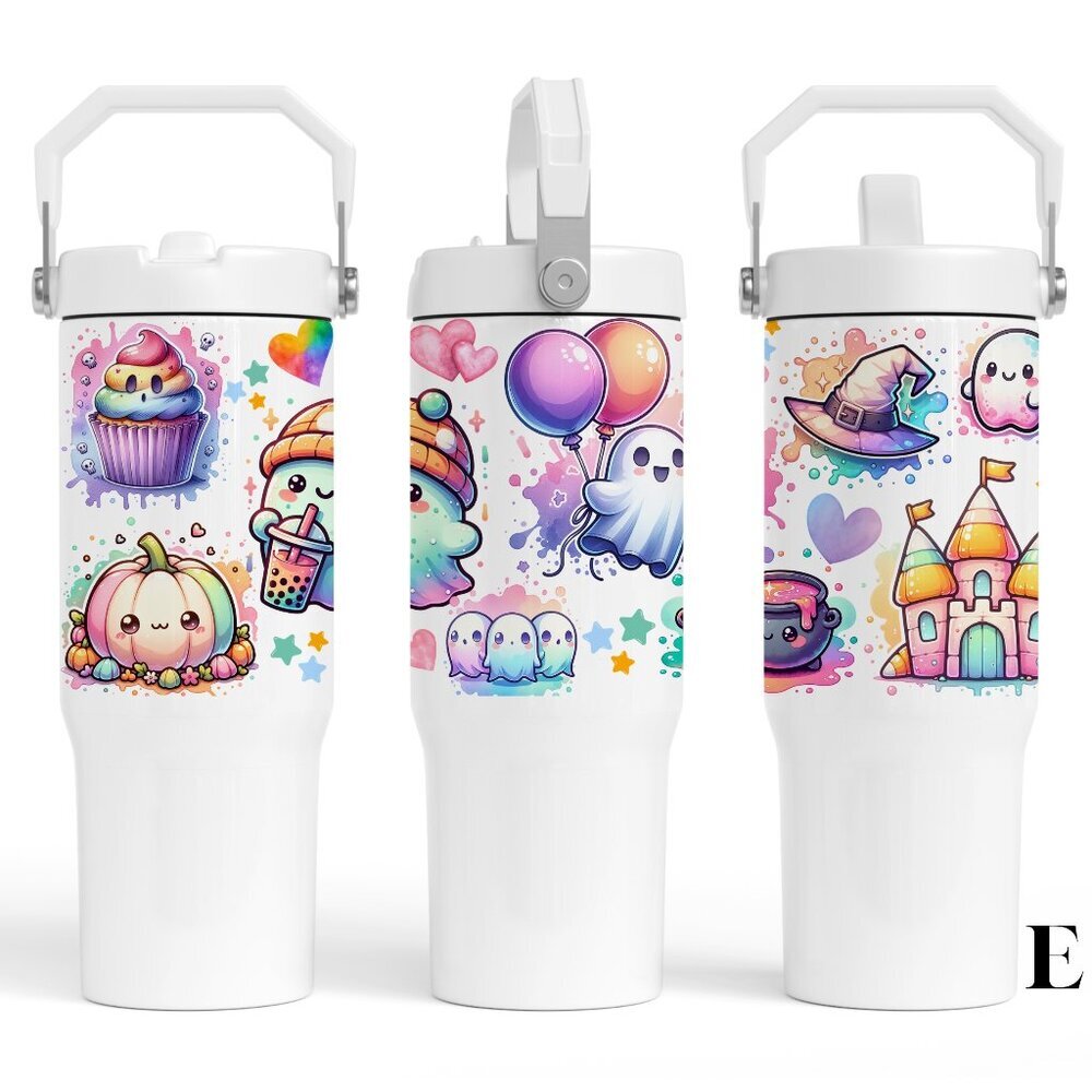 Halloween  30 oz Tumbler with flip straw, Horror Friends, Scary Horror Character